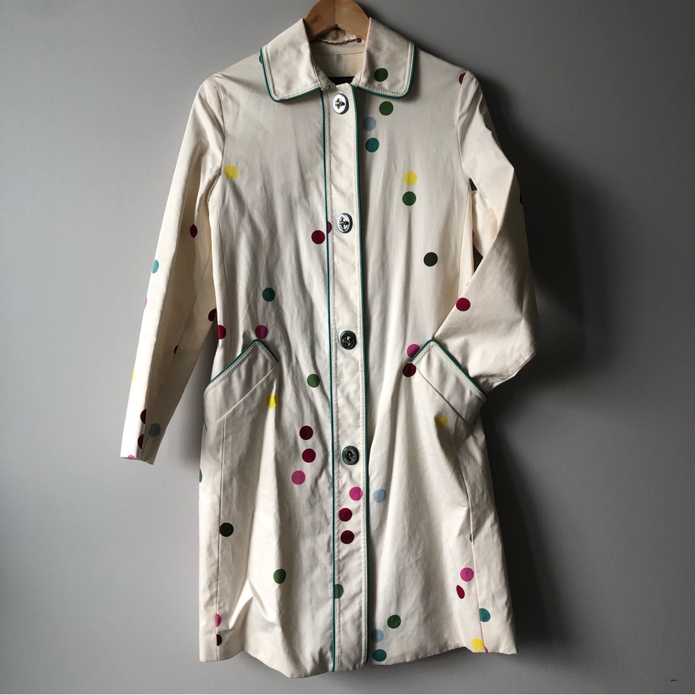 Like New Coach Polka Dot Trench Jacket
